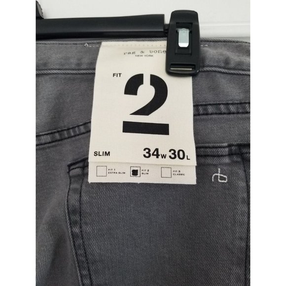 Rag & Bone Men's Greyson Fit 2 Slim Skinny Button-Fly Stretch Denim Jeans 34X30 - Picture 5 of 16